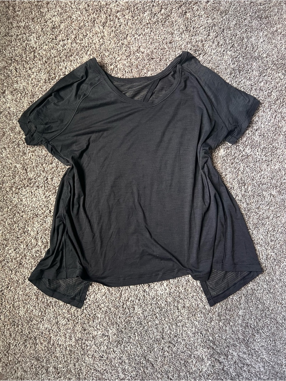lululemon athletica Black Scoop Neck Short Sleeve Tee